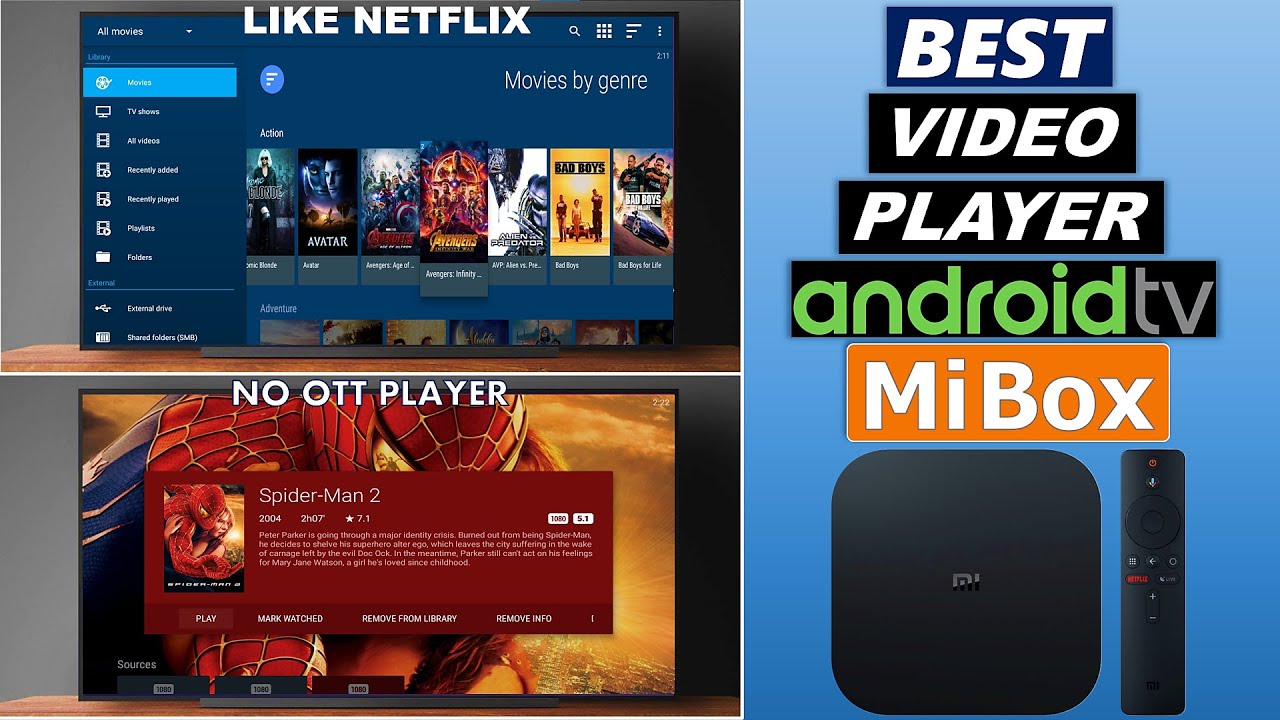 Best Video Player like Netflix UI | Mi Box 4k | Motorola TV Stick | Mi TV stick | Android TV Box