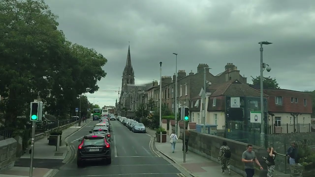 Bus Éireann Ride: M3 Motorway to Dublin City Centre (upper deck view)