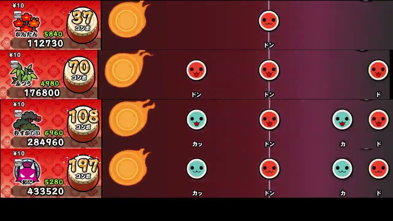 【太鼓の達人 NS2】あーーっす！【新・全難易度同時再生】