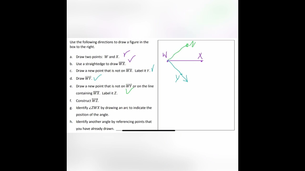 4th Grade Common Core Math: Identify and Draw Points, Lines, Line Segments, Rays, and Angles 4.G.1