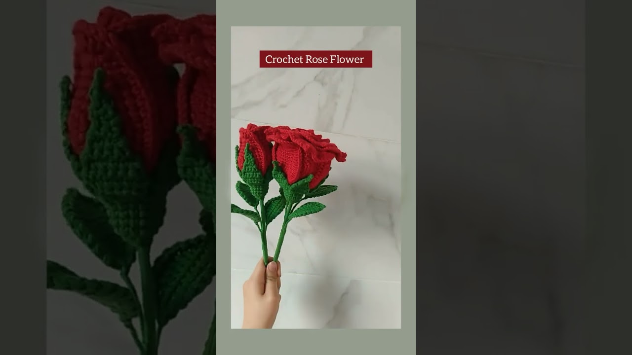 Crochet Rose flower #crochet #crochettutorial #crochetflower #crochetrose