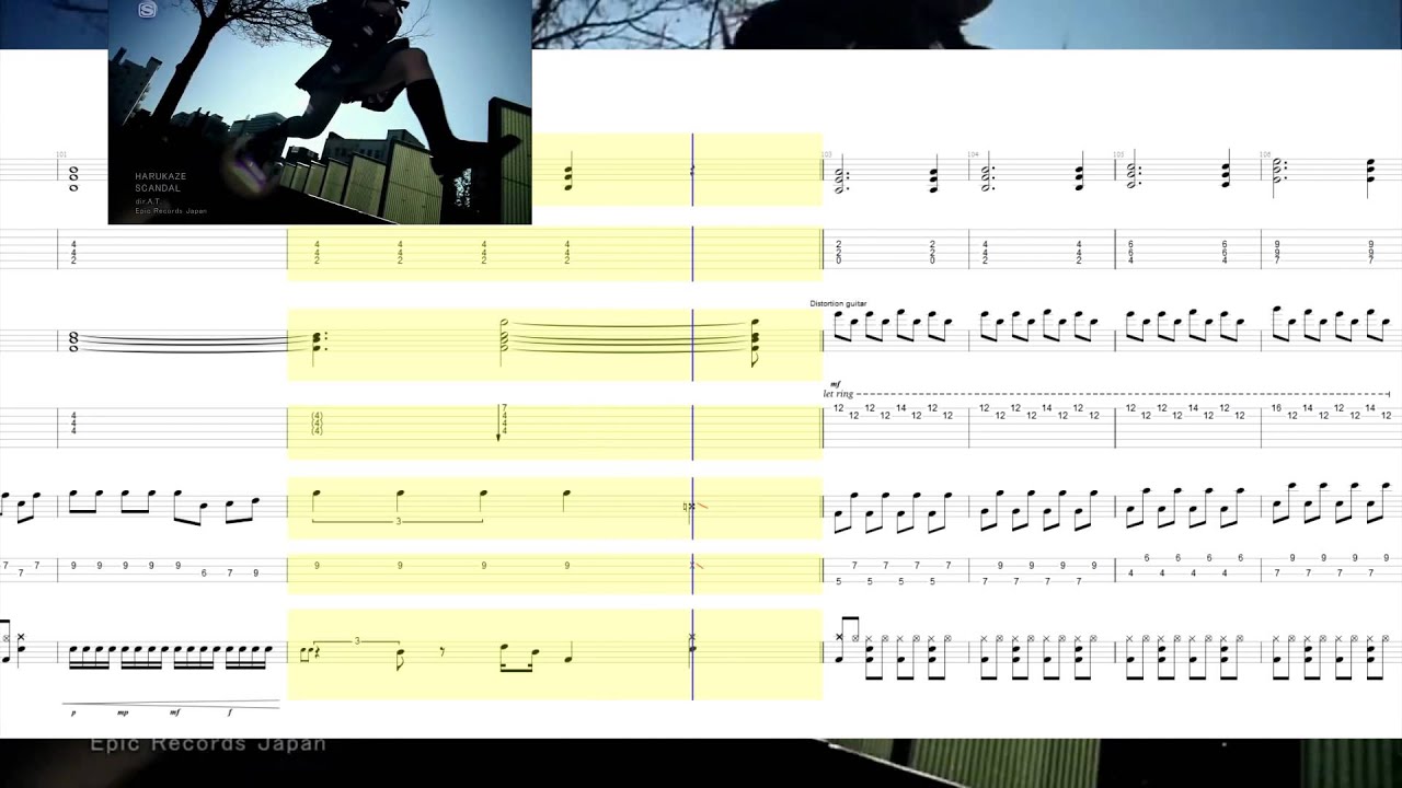 SCANDAL - HARUKAZE [TABS] [譜]