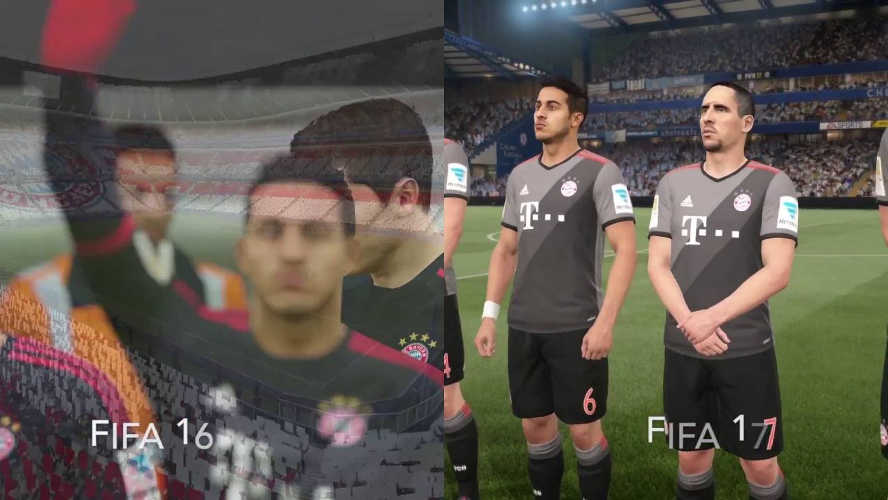 Fifa 16 vs Fifa 17 Gameplay Comparison