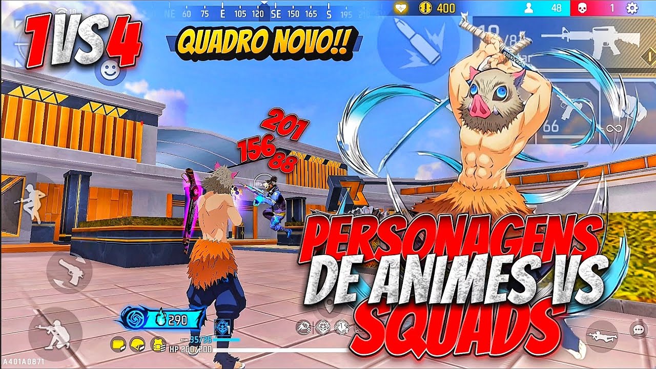 PERSONAGENS DE ANIMES VS SQUADS (INOSUKE) CONTEÚDO NUNCA FEITO ANTES!! 