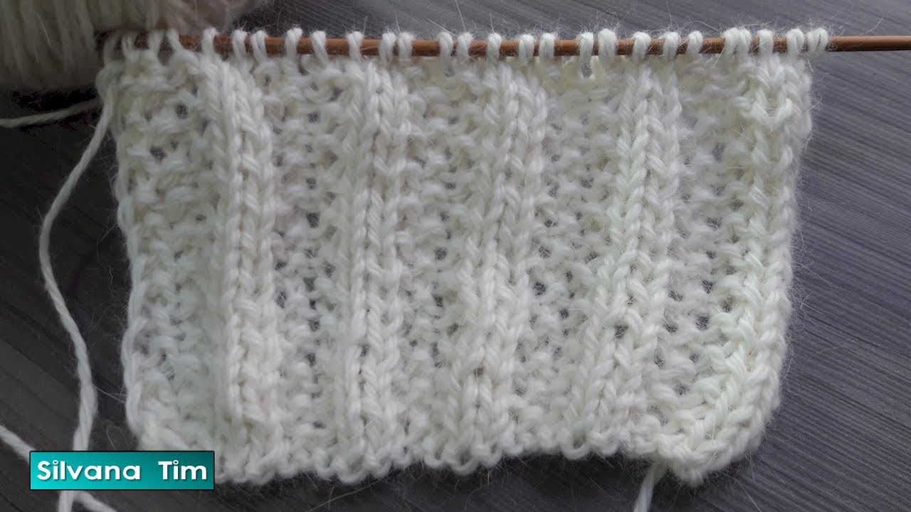 Punto ELASTICO ARROZ. Punto muy Facil, tejido a dos agujas № 772