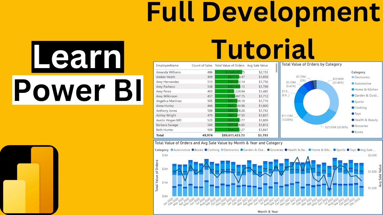How to use Microsoft Power BI - Hands on Tutorial for Beginners (Sample Data Available)
