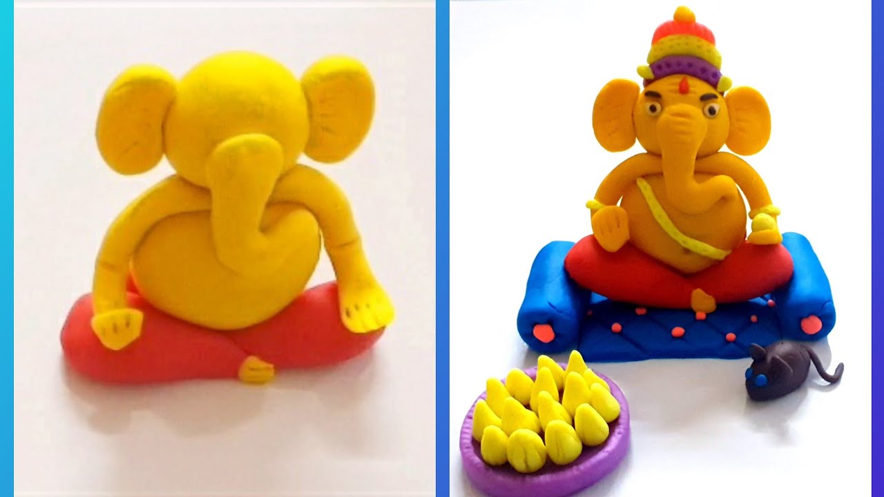 Making Ganesha from Clay step by step | Homemade Ganeshji | Eco friendly Ganpati | Clay modak