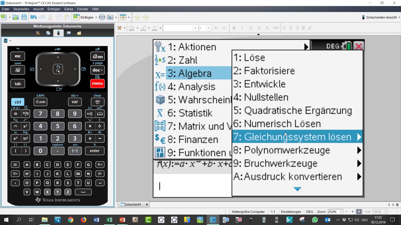 TI NSpire CX CAS Kurvendiskussion & Umkehraufgaben Mathago