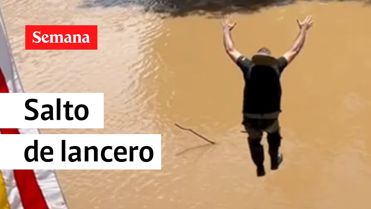 El salto desafiante del Coronel Royero, comandante la Escuela de Lanceros | Semana Videos