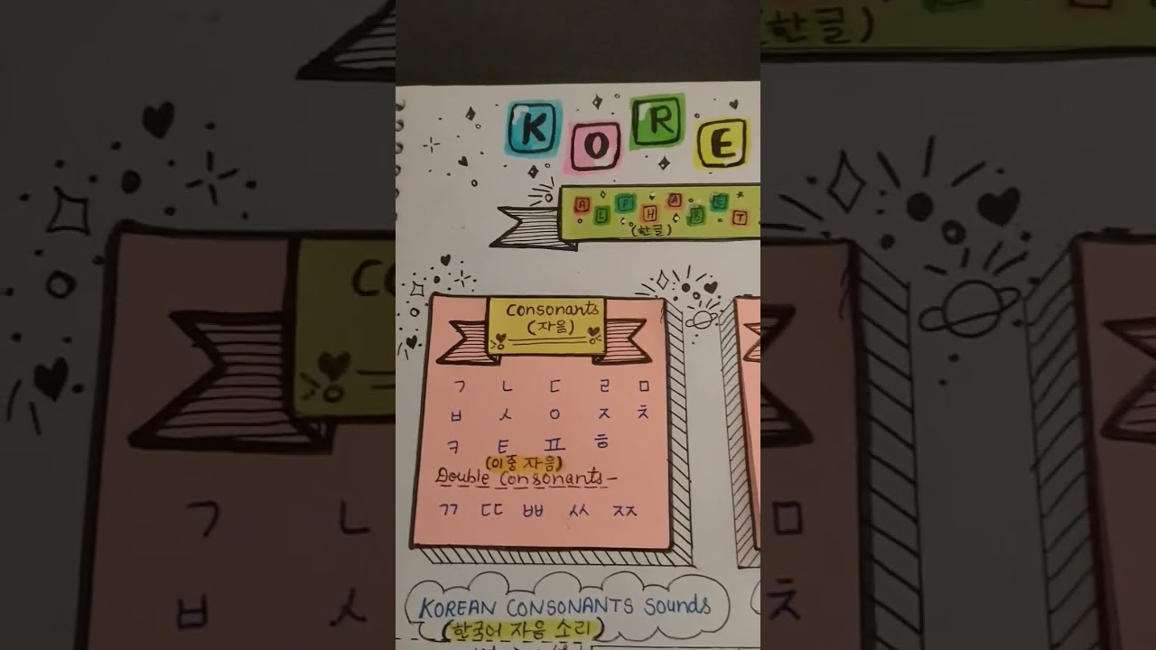 Korean lesson 1 #selflearner #korean #bts #btsarmy #artlovers #artist #smartkhukhu #creative #craft