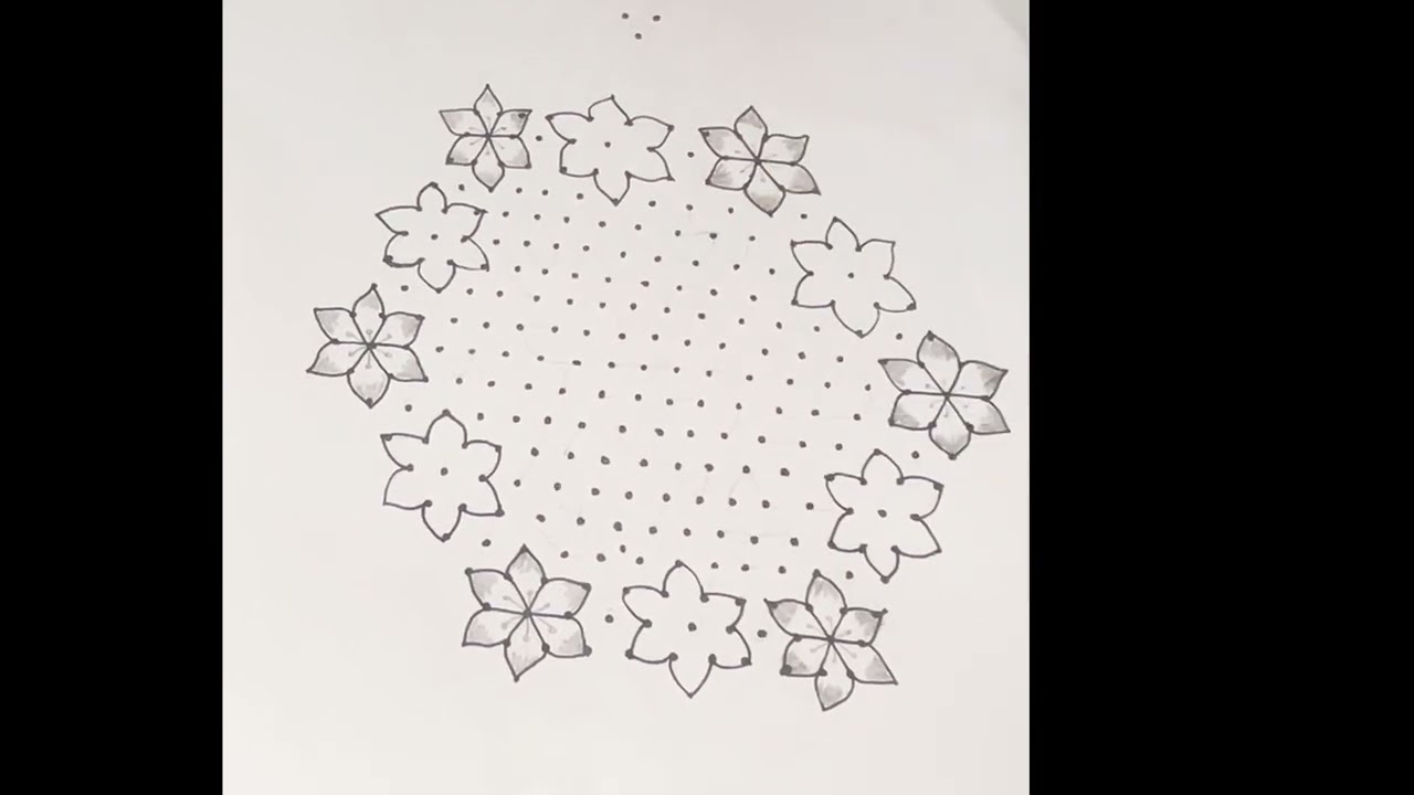 Very Easy rangoli for beginners 