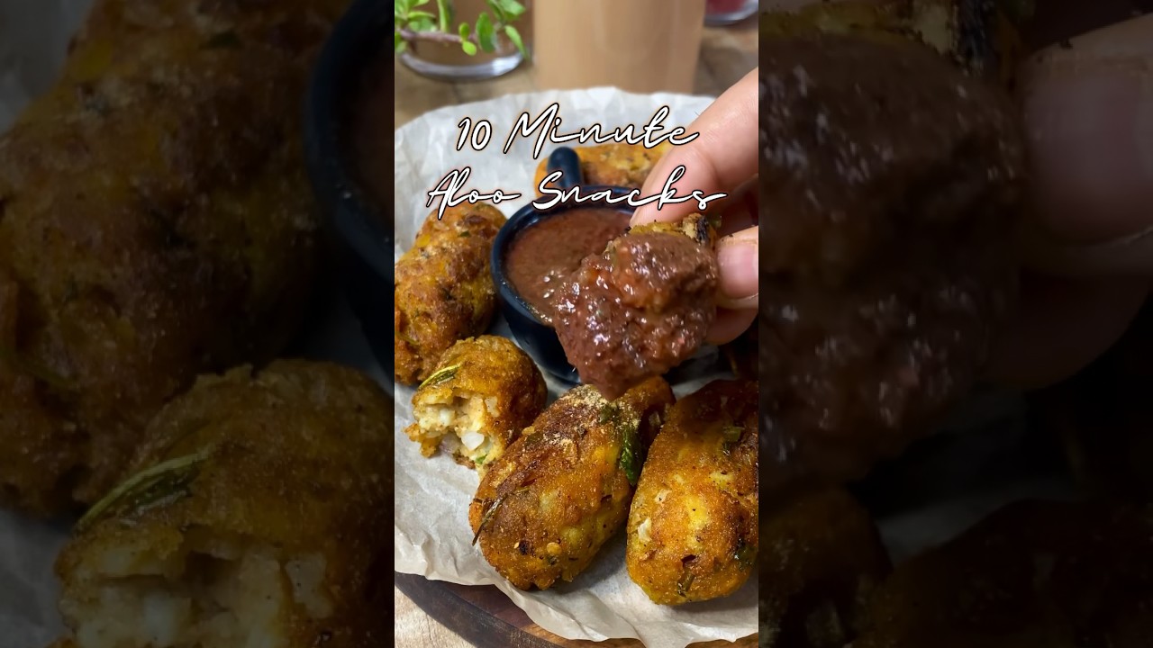 Super Quick 10 minute easy bread roll perfect for holi party #food #shorts #fritters #holifood #aloo