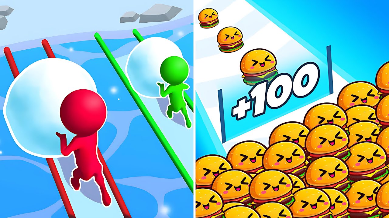 Snow Race 3D🆚Food Run Max Update 9999 Update Mobile Gameplay JT21