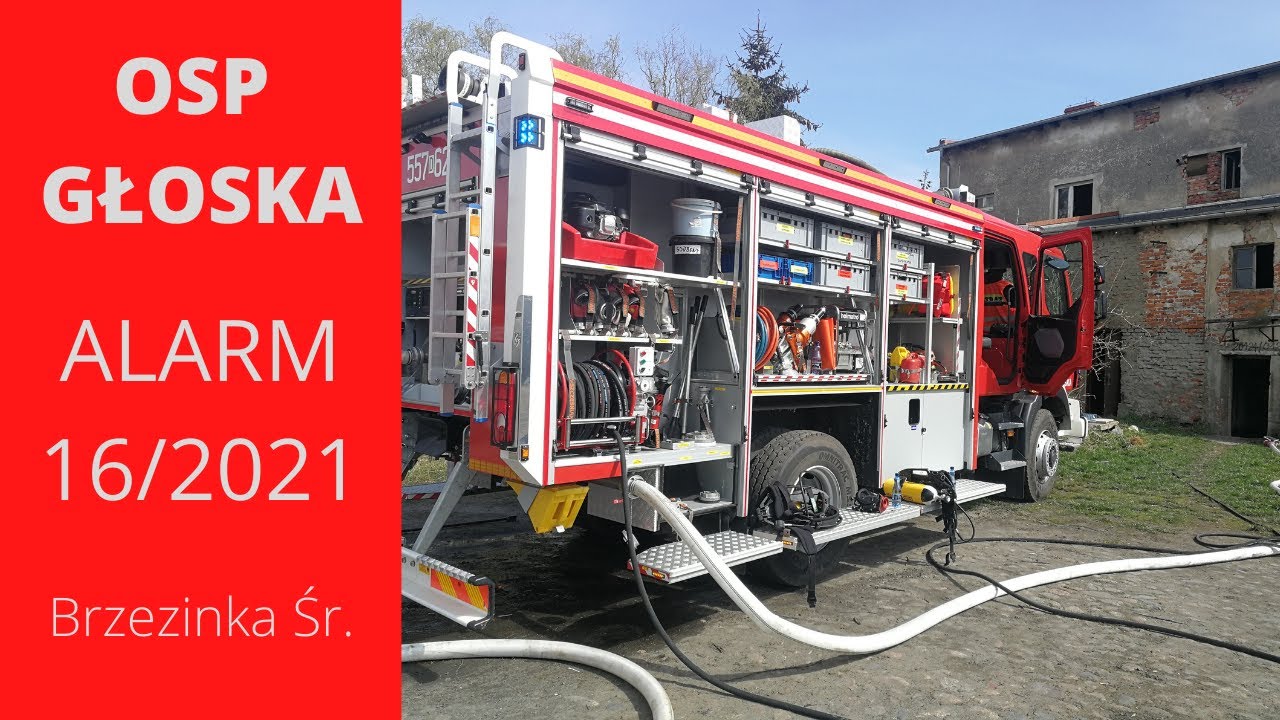 OSP Głoska - 16/2021 Pożar budynku Brzezinka Średzka