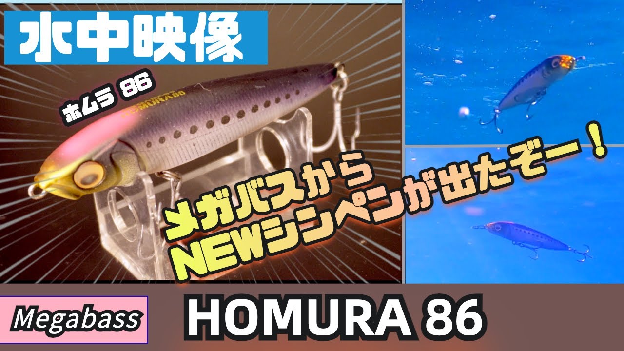 【水中映像】メガバスから新しいシンペンホムラ86が出た！【シーバス】【ルアー】
