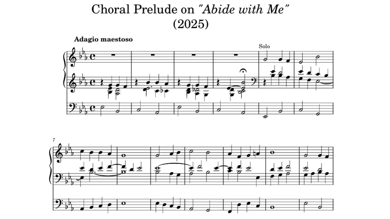 Abide with Me - Choral Prelude for Pipe Organ Solo | composed and played by Jakub Ostatek