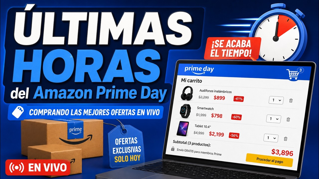 🔥&Uacute;LTIMAS HORAS del PRIME DAY &iexcl;Aprovecha AHORA!  🔥&iexcl;&Uacute;LTIMO directo con el becario! (Comienza 9:40 pm)