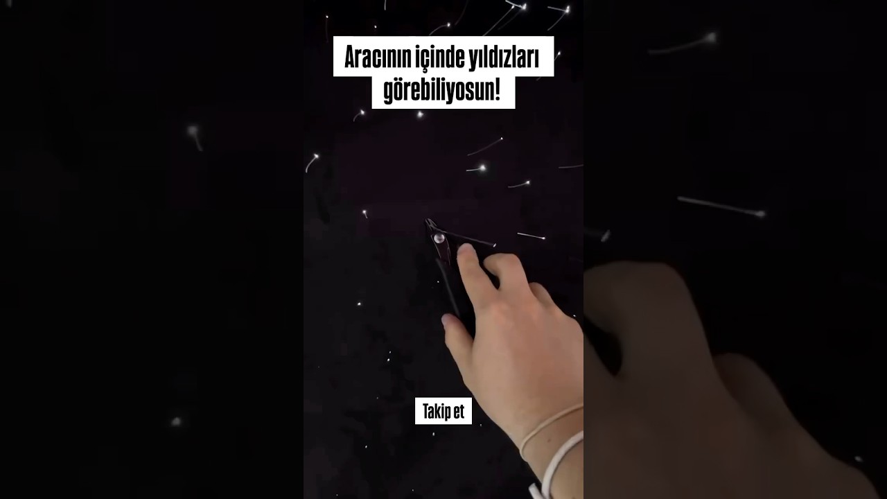 Aracın i&ccedil; tavanına uygulanan fiber optik yıldız tavan sistemi🔥 #shortsviral #shortvideo #automobile