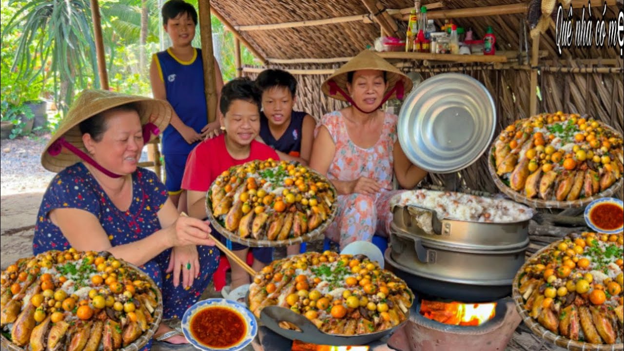 Xôi Gà Đậu Phộng, Trứng Non | Hương Vị Món Ngon Quê Nhà || peanut chicken sticky rice