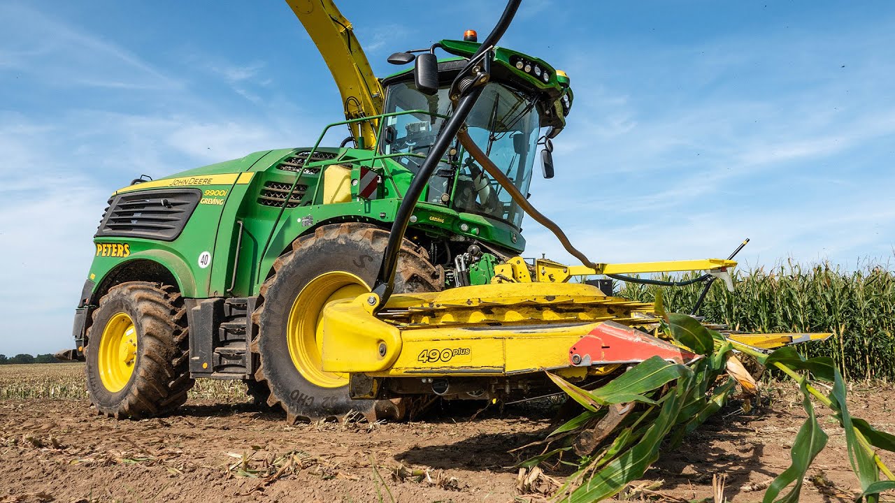 Mais 2023 - John Deere 9900i | John Deere 7830 + 7720 | Peters Landgraaf