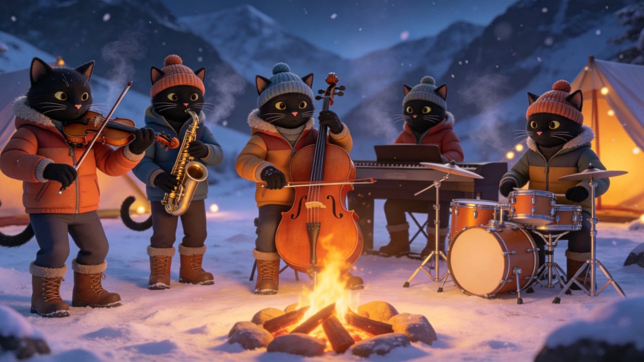 Focus Music for Work – Deep Jazz Bass Black Cat Lounge for Productivity & Flow State