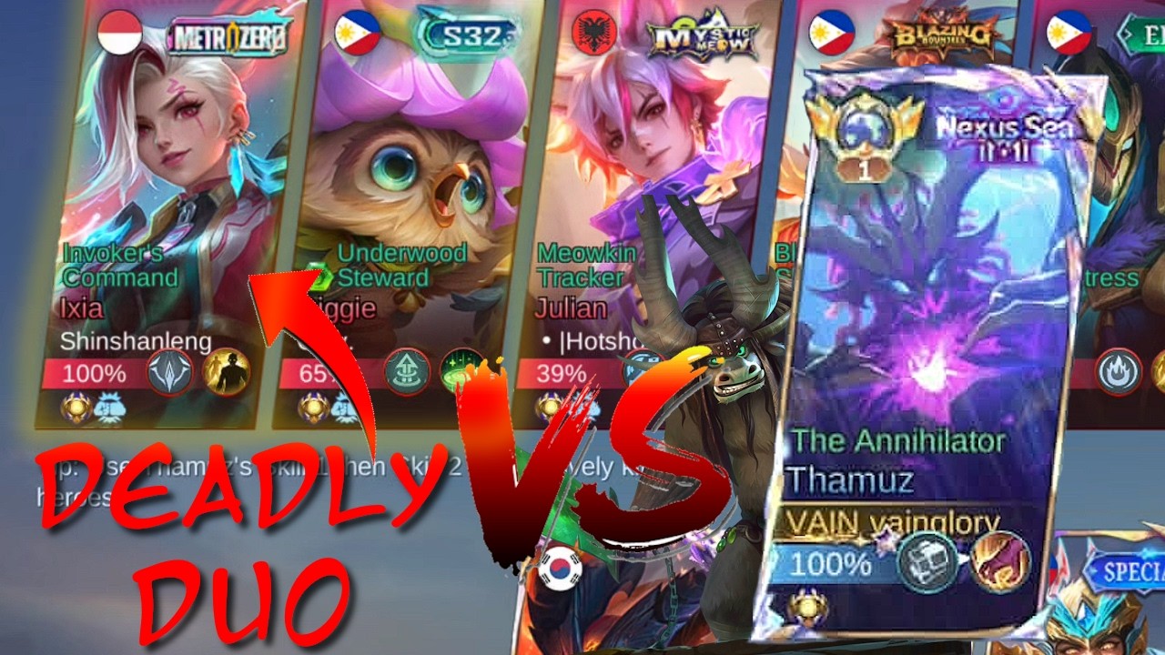 20+ KILLS AGGRESSIVE  GLOBAL 1 THAMUZ vs IXIA/DIGGIE STRAT!😱  - MOBILE LEGENDS
