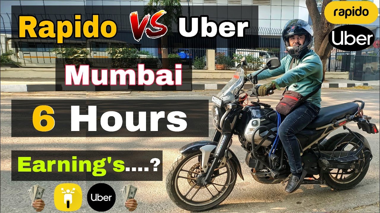 Rapido vs Uber Bike Taxi Earning in Mumbai 😱 | 6 Hours Reality Check