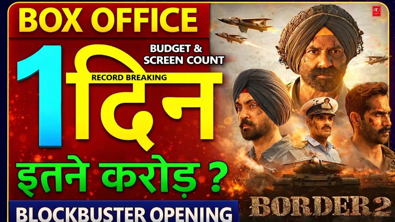 Border 2 Movie Day 1 Collection worldwide Diljit Dosanjh, Sunny Deol and Varuen davan