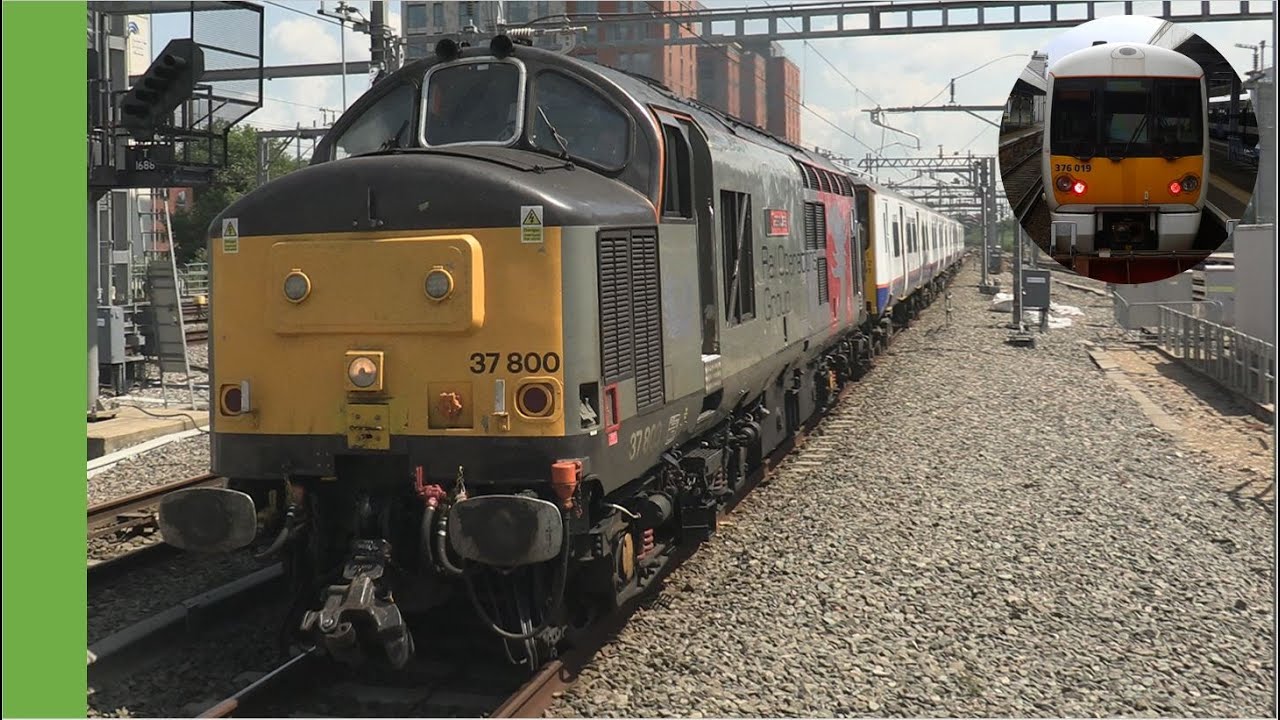 Class 37 drags Class 317 through Reading