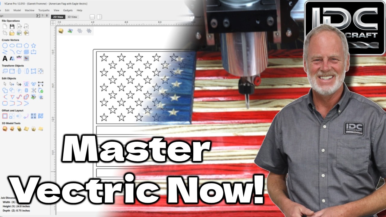 Vectric Beginners First Pro-Level CNC Project (American Flag)