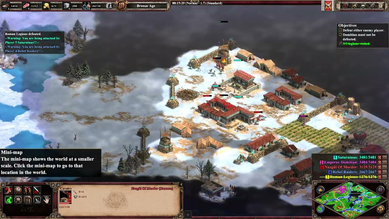 AoE II, Return of Rome Campaign, Trajan. No commentary.