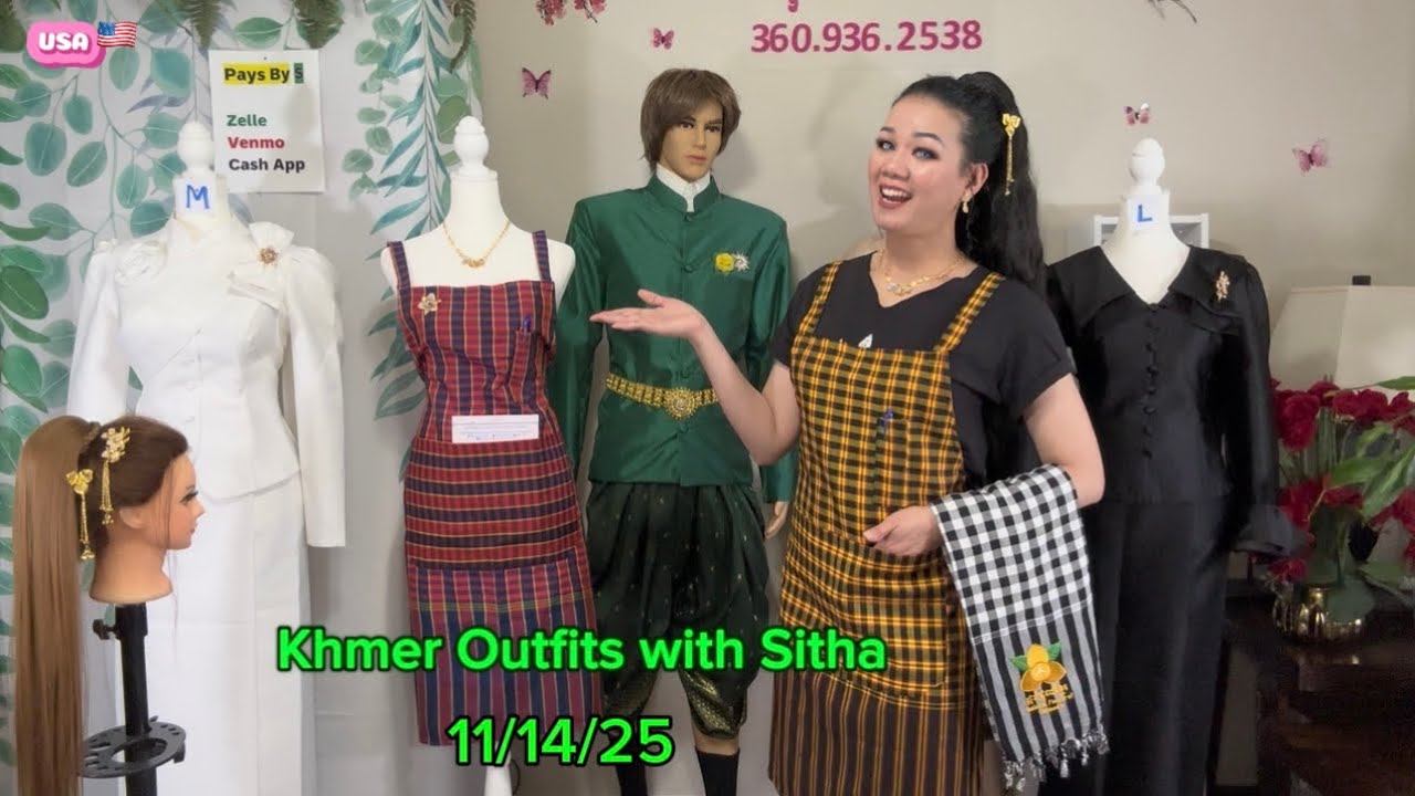 Krama Khmer Apron super cute 🥰Selling in USA 🇺🇸 11/14/25 #khmeroutfitswithsitha 