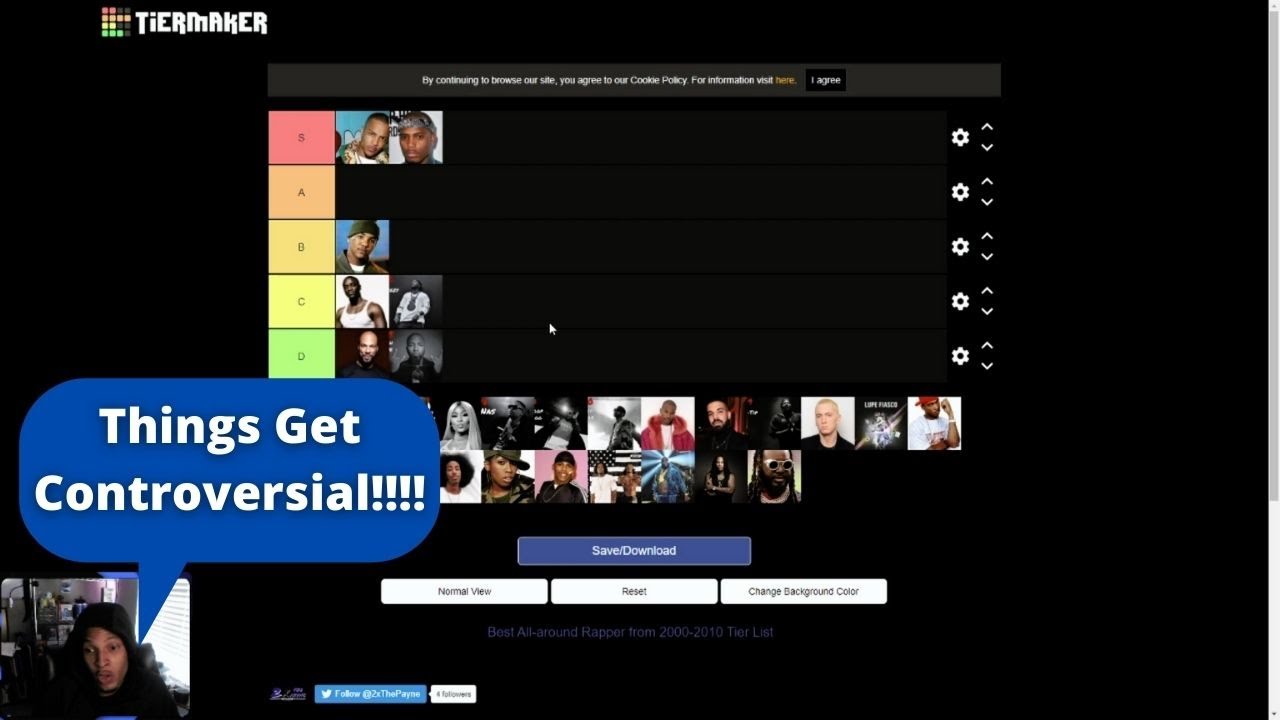 MY Best All-around Rapper of 2000-2010 Tier List!!!!