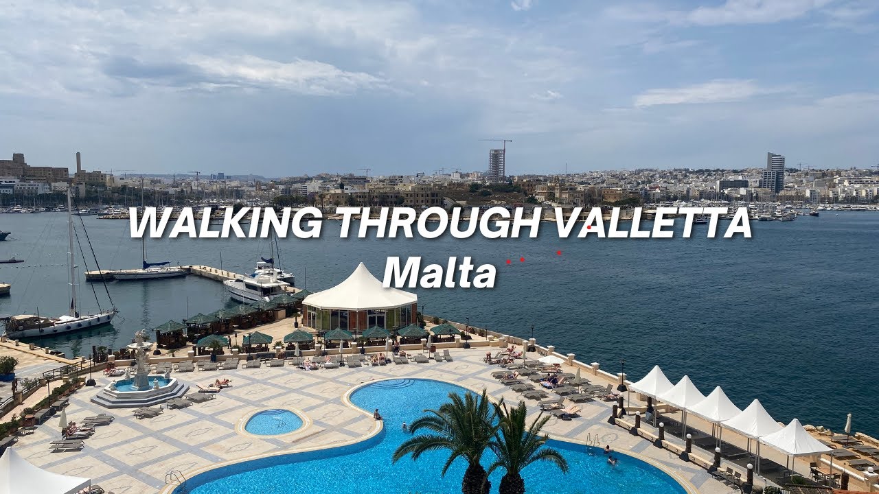 (ASMR) Walking through Walled Valletta, Malta 🇲🇹 - 4K /Caminando por La Valletta amurallada, Malta.