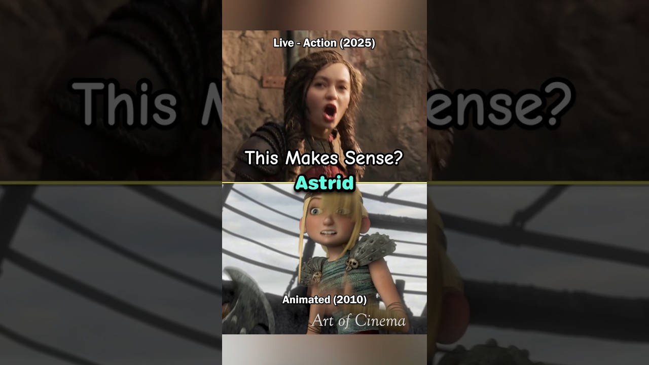 Live Action HTTYD Astrid change makes sense #httyd #howtotrainyourdragon #dreamworks #animation
