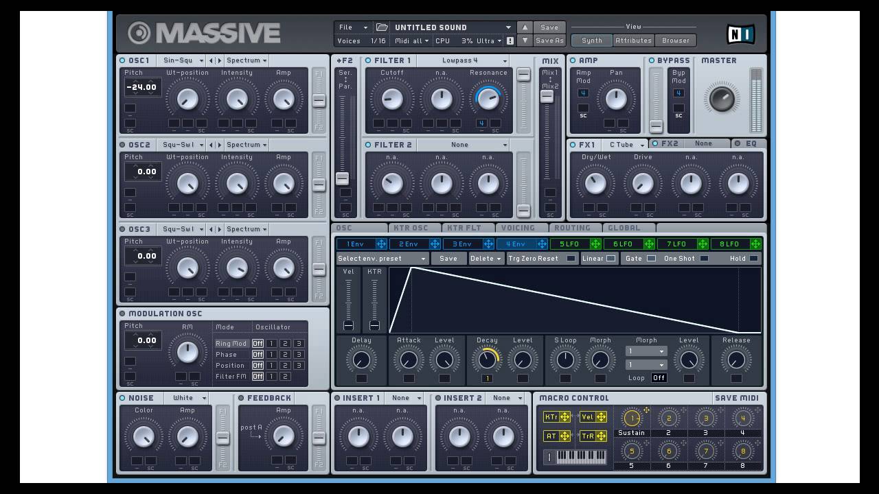 NI Massive - Juicy 808 Bass Tutorial