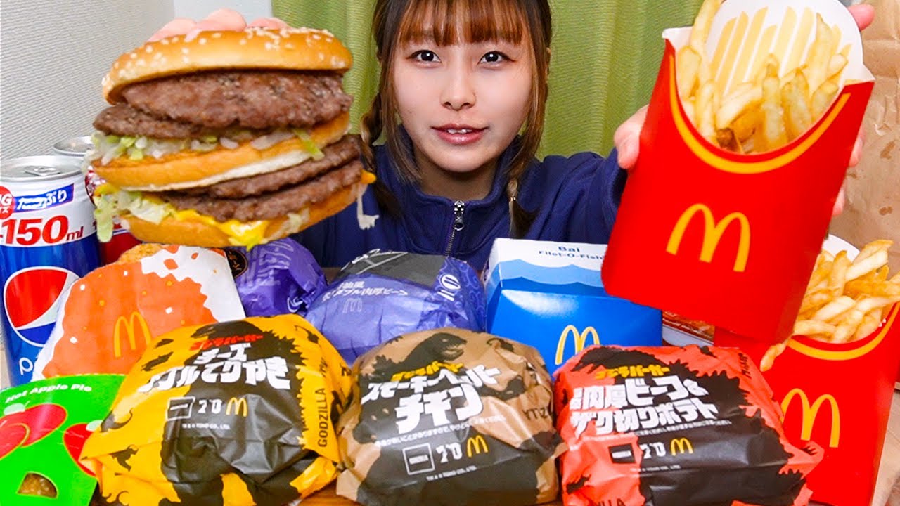 【大食い】夜マックで倍バーガーとポテナゲ特大を爆食い【新商品】