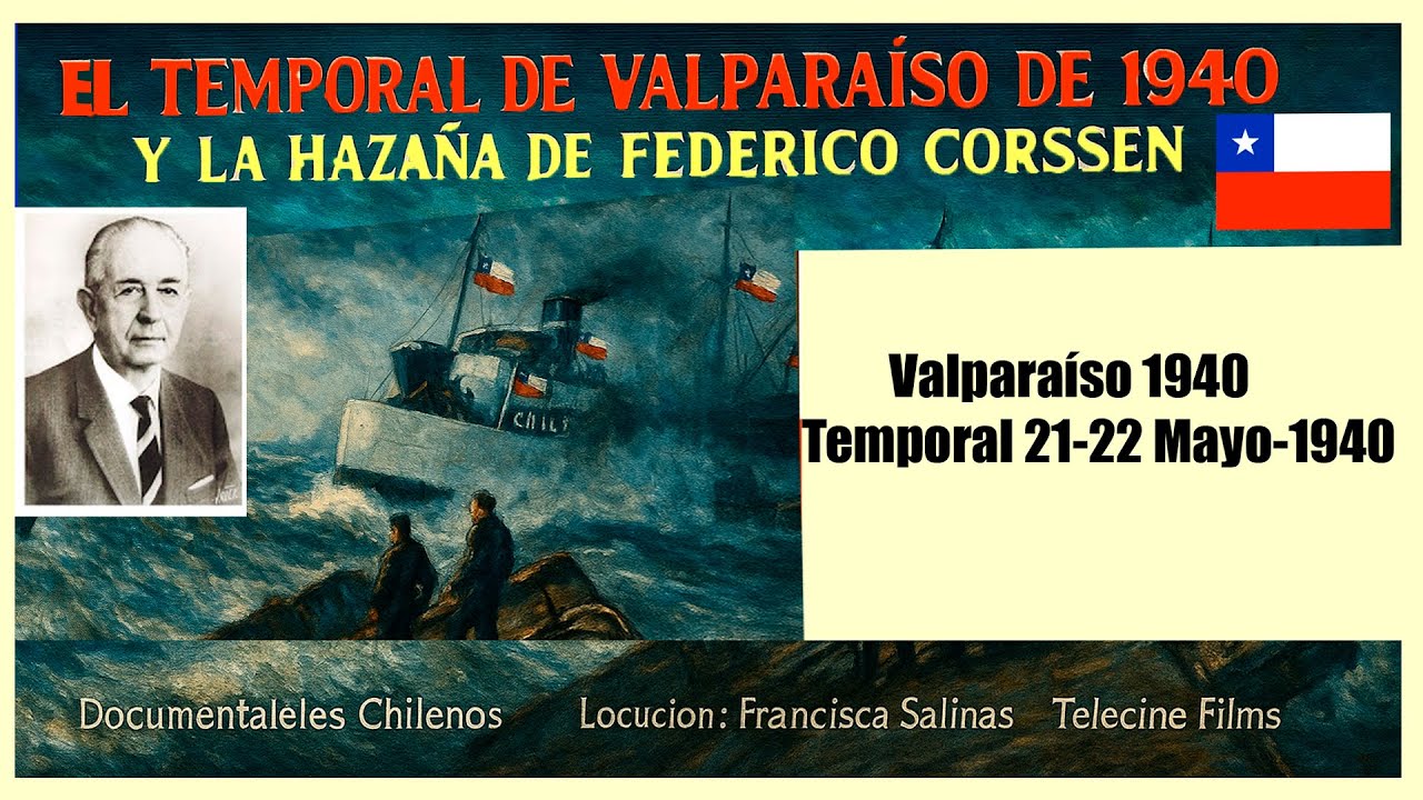 🆑 EL TEMPORAL DE VALPARAÍSO DE 1940 Y LA HAZAÑA DE FEDERICO CORSSEN #telecinefilms