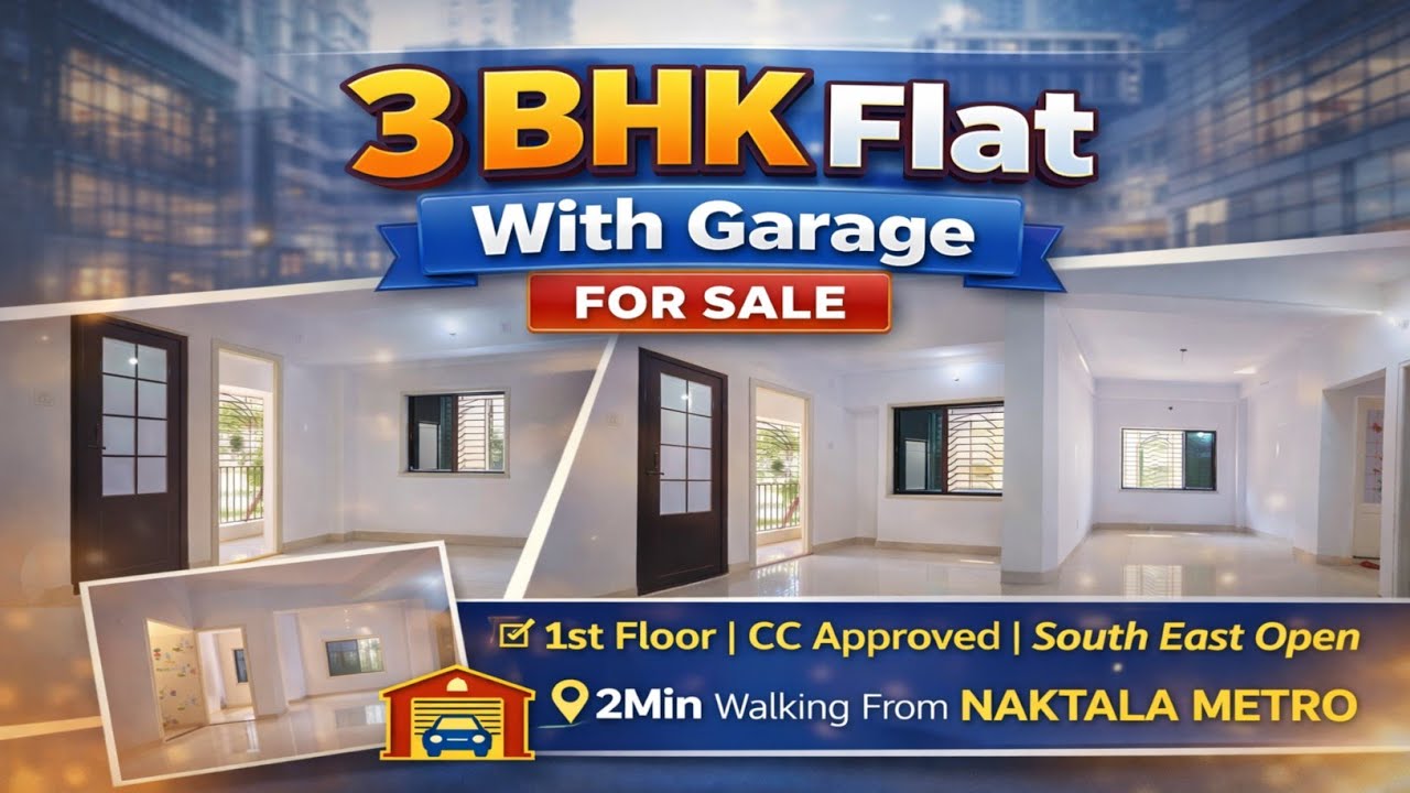 3 BHK New Ready Flat For Sale | Just 2Min From Naktala Metro | 1st Floor | CC Approved