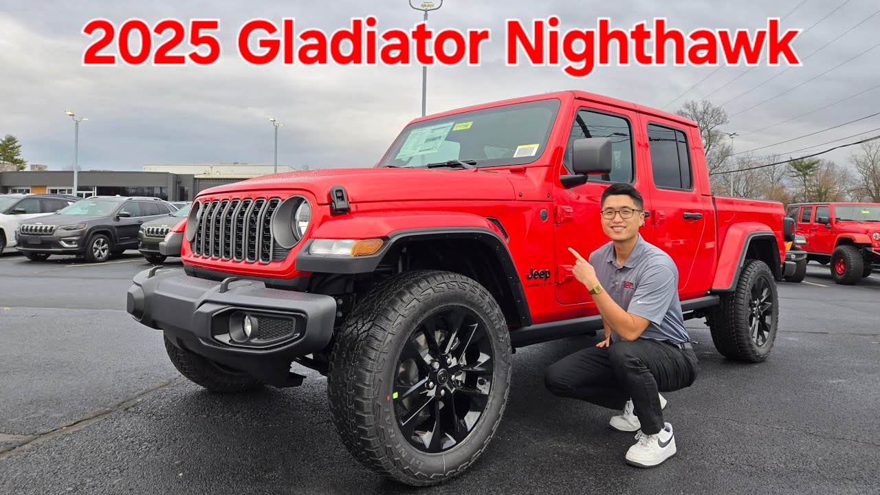 SOLD --- FIRST LOOK: 2025 Jeep Gladiator Nighthawk in Firecracker Red! 👀