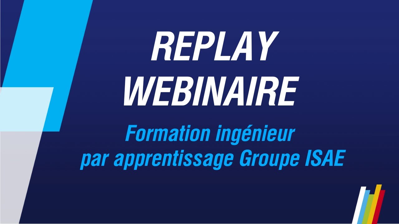 Replay // Webinaire : Formation par apprentissage - Groupe ISAE