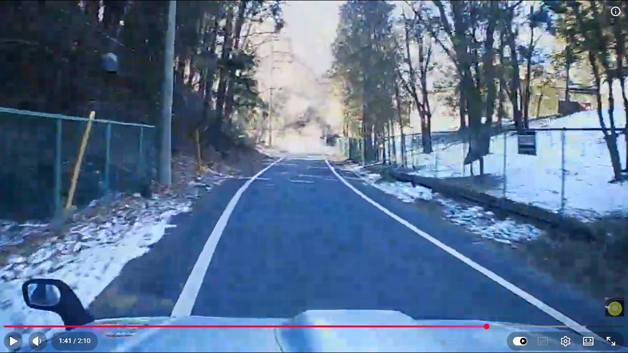 297.県道～山道～梅の花～日陰に雪～ゴルフ場付近～スーパーの帰り笑～。群馬帝国の日常劇場。中華激安ドラレコ。たまに米軍ラジオON。群馬の車窓から
