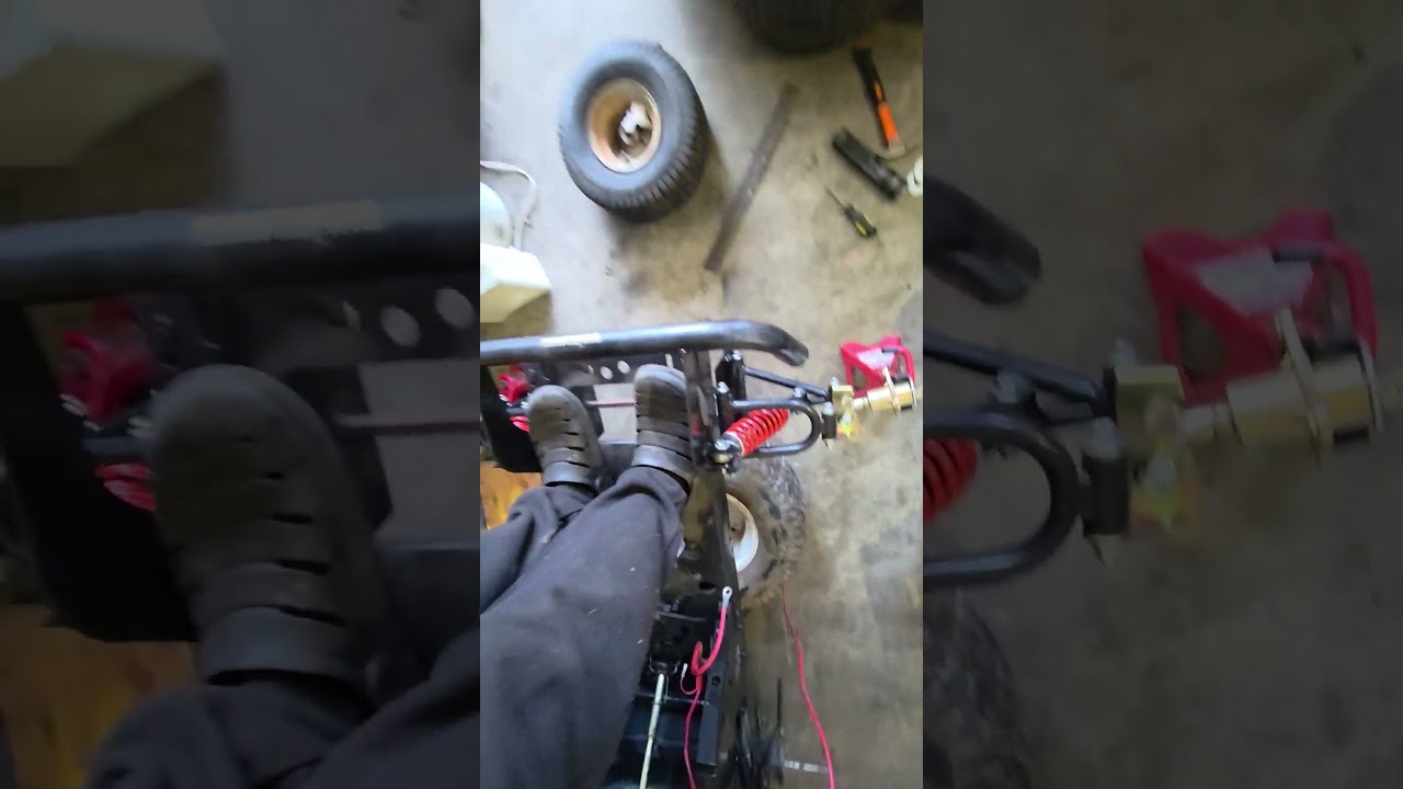 Independent coil over suspension for the mud mower.