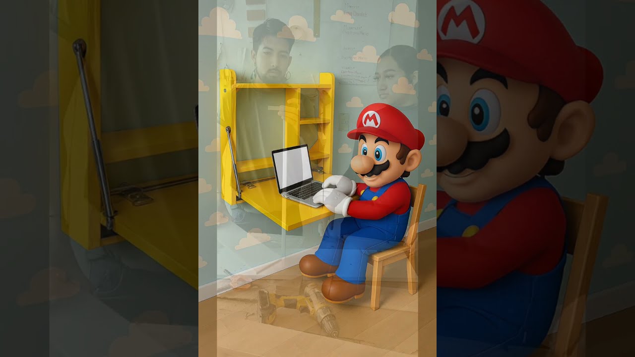 As&iacute; se fabrica escritorio de pared infantil