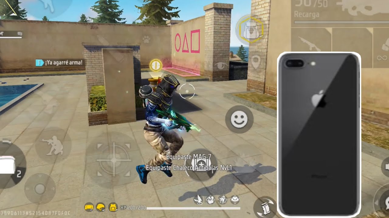 ASÍ ES JUGAR FREE FIRE EN IPHONE 8 PLUS EN 2025