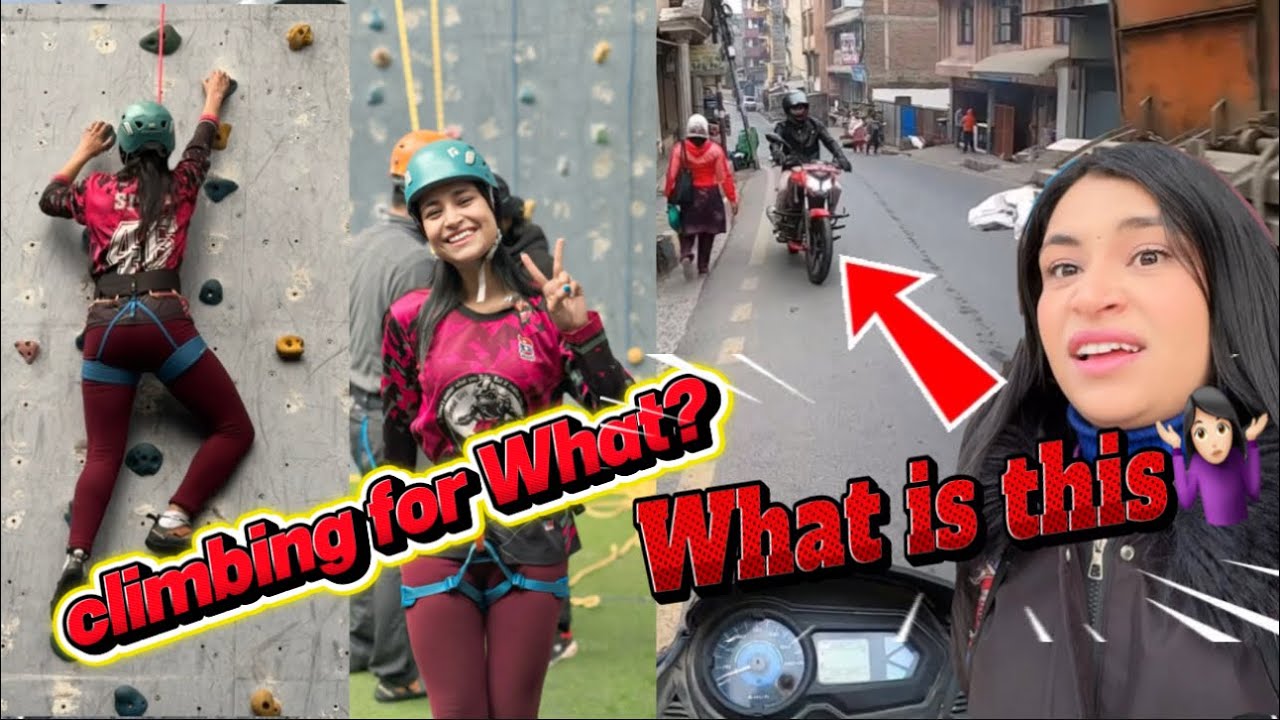 1ST EXPERIENCE OF WALL CLIMBING || Road ma khali eastai hunxa😡