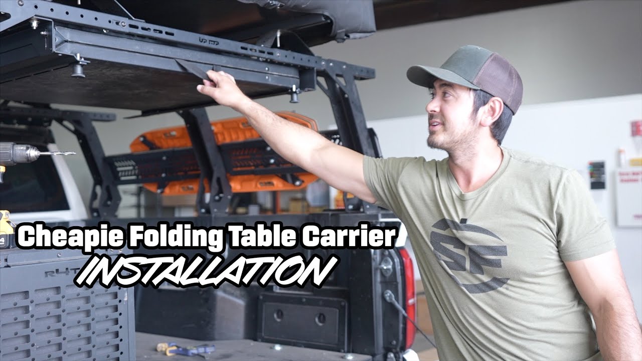 Installation of The Cheapie Folding Table Carrier | upTOP Overland