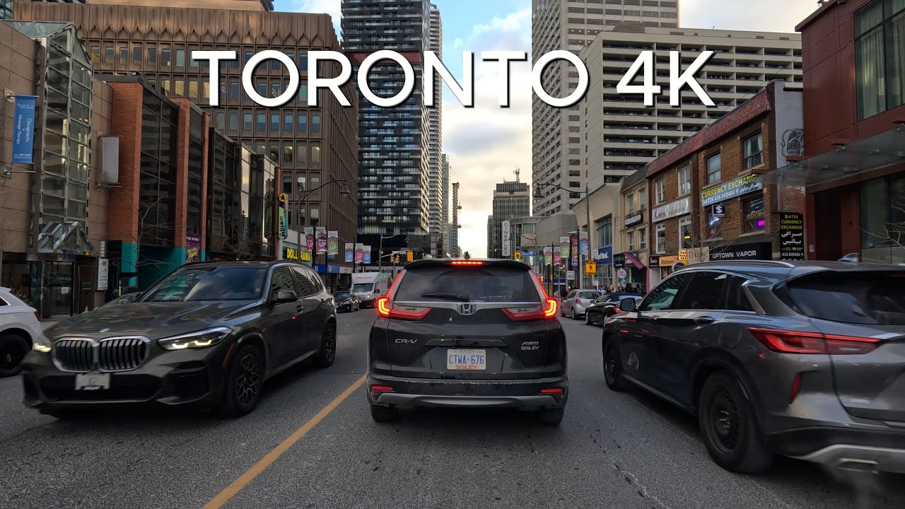 Driving Downtown - Toronto Main Street - Canada 4K