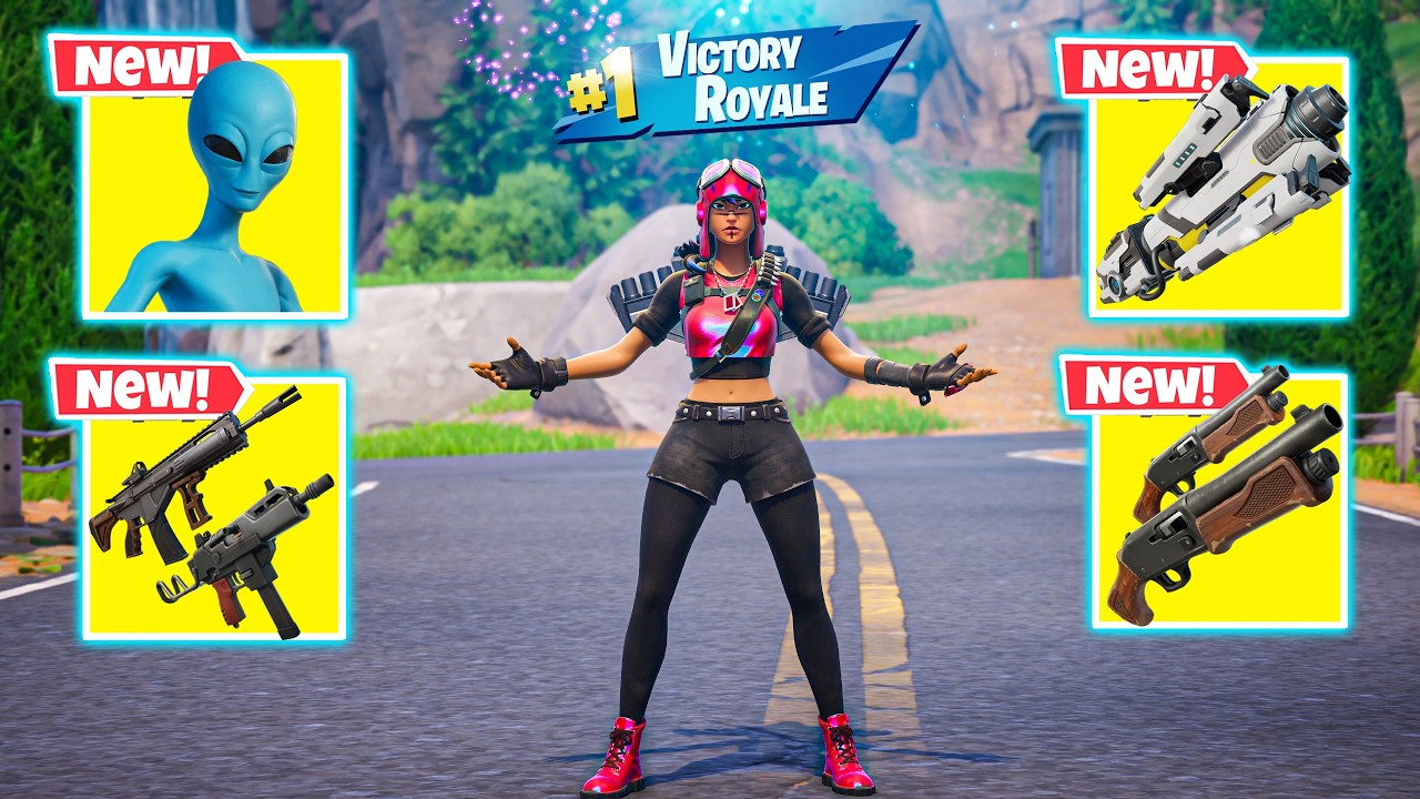 RENEGADE RACER vs ALL NEW BOSSES & NEW! MYTHIC'S CHALLENGE ( NEW! Fortnite Chapter 7 Season 1 )