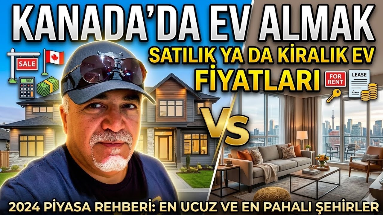 KANADA' DA EV ALMAK YADA KIRALAMAK, SATILIK YADA KIRALIK EV FIYATLARI.